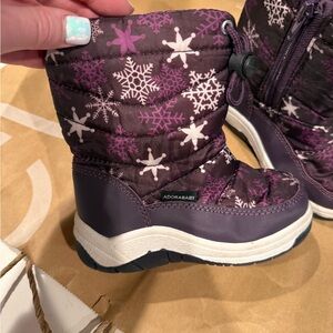 ADORA Snowflake Patterned Kids Boots - Purple and White